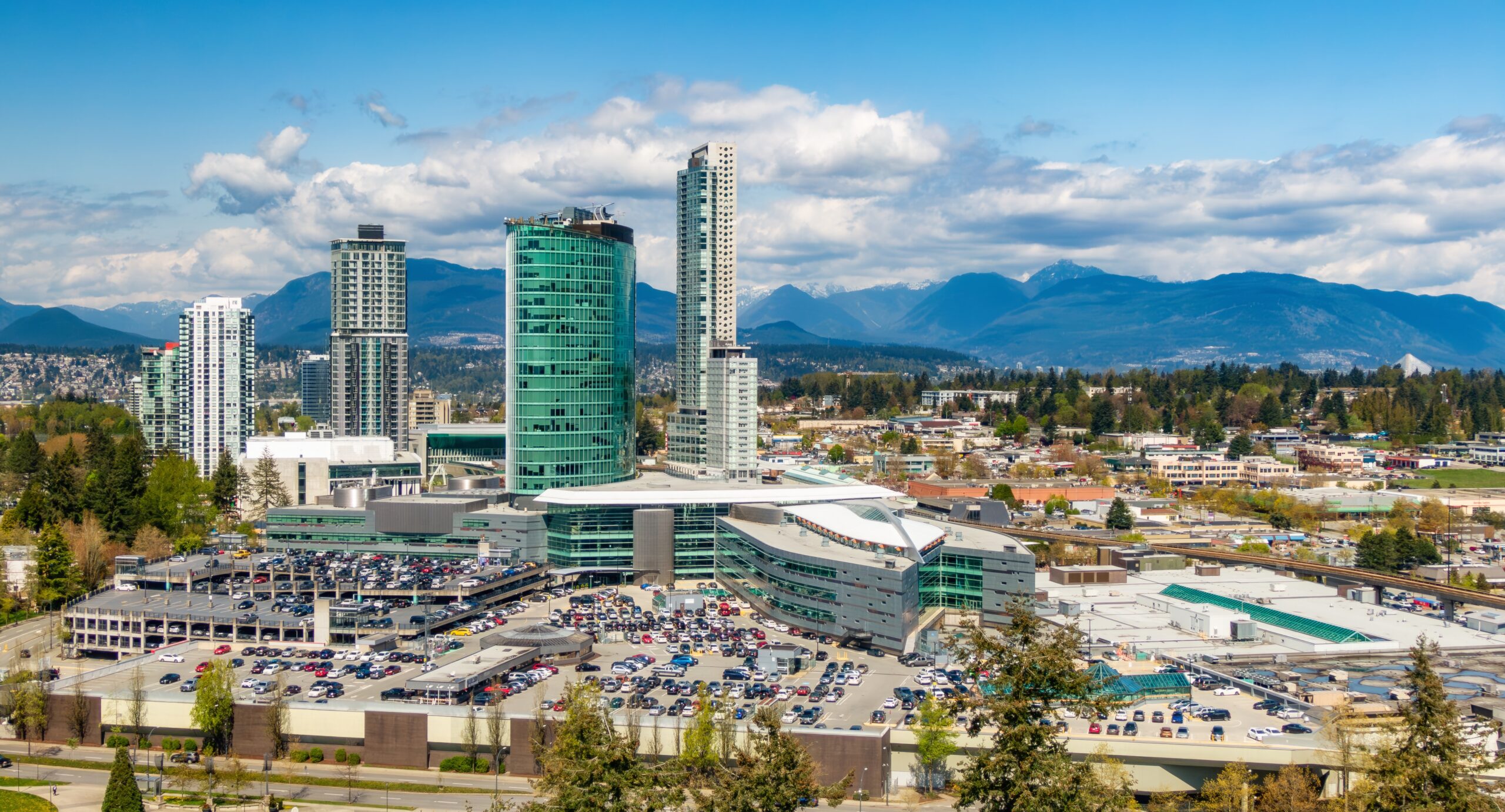 Buildings,In,Surrey,Central,,Greater,Vancouver,,Bc,,Canada.,Sunny,Day.
